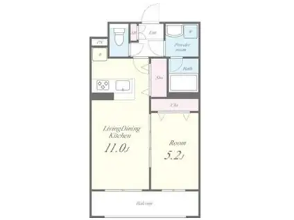 FERICITE フェリシテ(1LDK/2階)の間取り写真