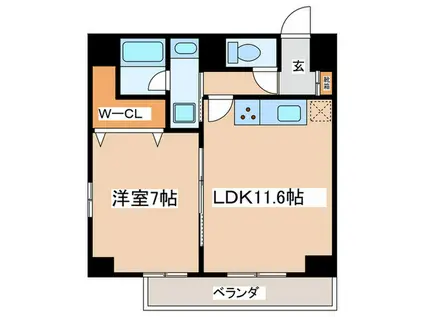 府中市宮町2丁目工事(1LDK/4階)の間取り写真