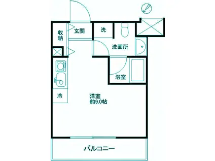 レグラス大岡山(ワンルーム/5階)の間取り写真