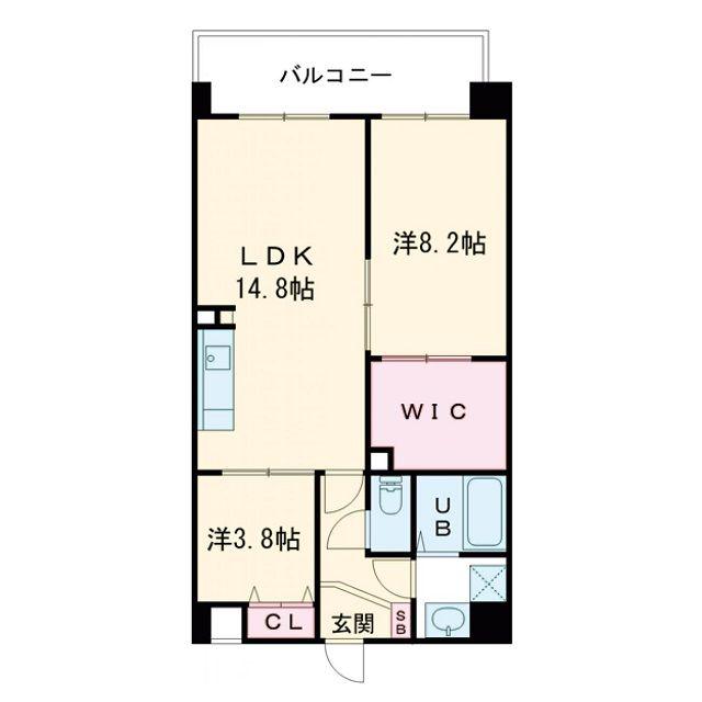 ALIVIS野田阪神(2LDK/10階)の間取り写真