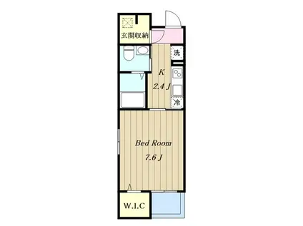 京王相模原線 京王堀之内駅 徒歩6分 4階建 築13年(1K/4階)の間取り写真