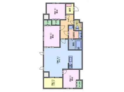 ファインステイジ柳町(3LDK/4階)の間取り写真