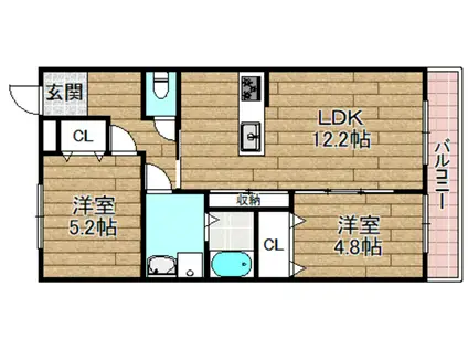 アーバンコート(2LDK/1階)の間取り写真