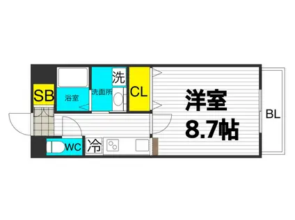 メイプルハウス(1K/2階)の間取り写真