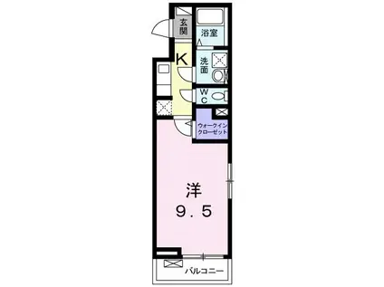 プロスペリテ(1K/3階)の間取り写真