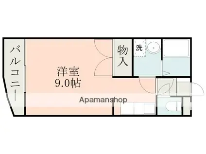 インサイド・ヴィレッジ・チカミ(ワンルーム/2階)の間取り写真