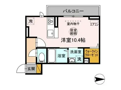 FORTUNEXI フォーチュンイレブン(ワンルーム/3階)の間取り写真