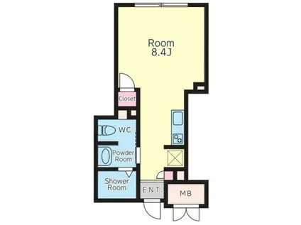 エムズレーベル西日暮里(ワンルーム/2階)の間取り写真