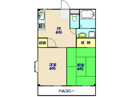 メゾン長栄2 912387(2DK/3階)の間取り写真