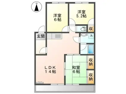 ロイヤルハイム(3LDK/3階)の間取り写真