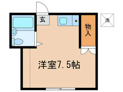 ビエント相原(ワンルーム/1階)の間取り写真
