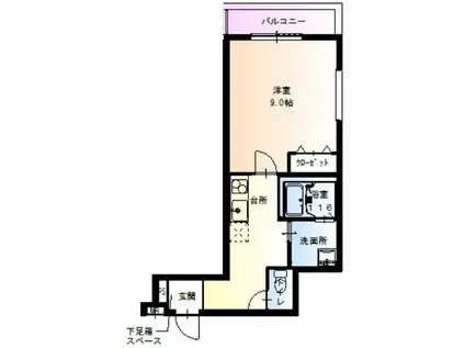 フジパレス我孫子前II番館(1K/2階)の間取り写真