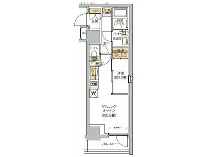 リビオメゾン西麻布(1LDK/10階)の間取り写真