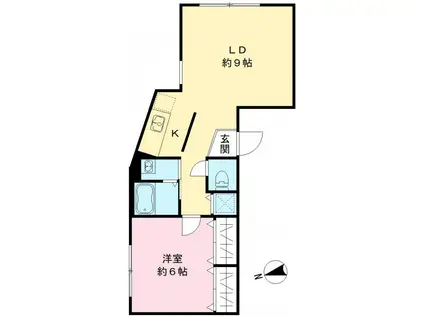 モデュロール高井戸(1LDK/3階)の間取り写真