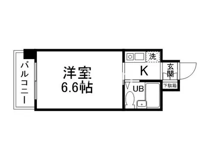 朝日プラザ三条口(ワンルーム/4階)の間取り写真