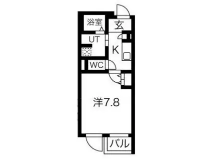 エスペルーモ桜新町(1K/3階)の間取り写真