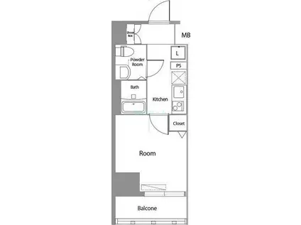 大神宮下RESIDENCE(1K/4階)の間取り写真