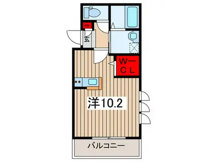 サンユーメゾン(ワンルーム/2階)の間取り写真