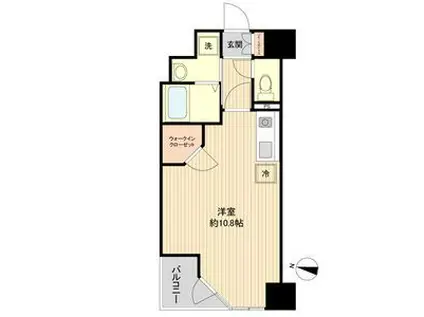 HF晩翠通レジデンス(ワンルーム/10階)の間取り写真