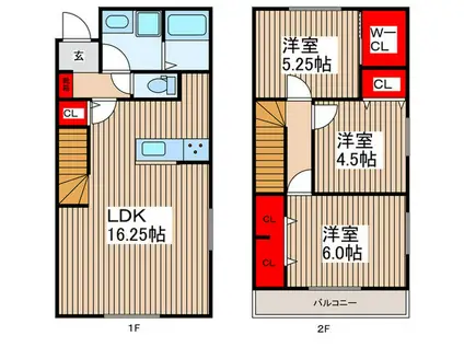 リーブルファイン緑区中野田(3LDK/1階)の間取り写真
