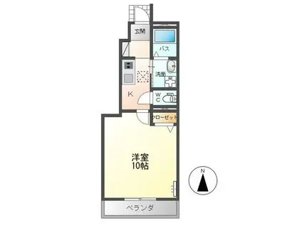 リン・ラディーチェ(1K/1階)の間取り写真