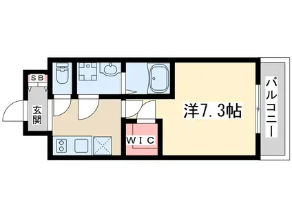 ファーストフィオーレ江坂グレイス(1K/5階)の間取り写真