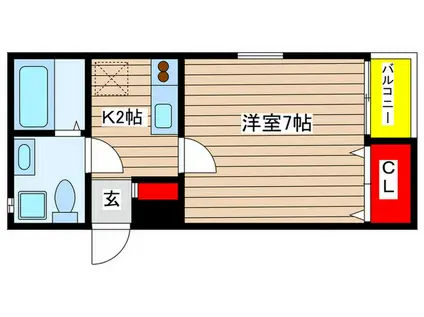 PLAN DOLL・S(1K/3階)の間取り写真