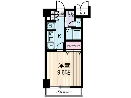 パストラーレ三ノ輪(1K/2階)の間取り写真