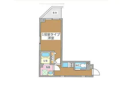 リベルタ銀座イースト(1K/7階)の間取り写真