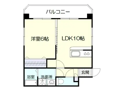 プロムナードK(1LDK/4階)の間取り写真