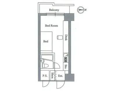 アレックス日乃本(ワンルーム/6階)の間取り写真
