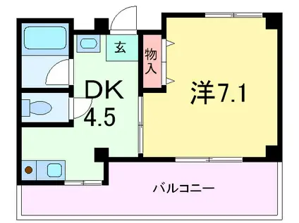 フロンティアスピリットIV(1DK/5階)の間取り写真