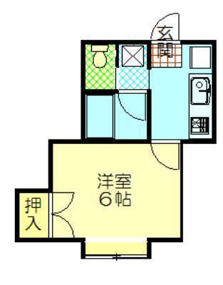 アリックハウス高陽幸町A(1K/2階)の間取り写真