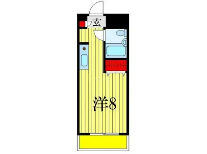 カーサセレーネ1号館(ワンルーム/1階)の間取り写真