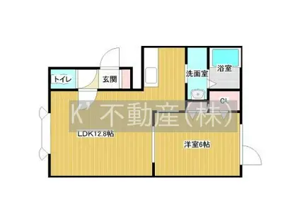 レインボーハウスL.D.H(1LDK/1階)の間取り写真