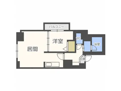 PRIME円山(1LDK/4階)の間取り写真