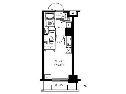 パークアクシス板橋本町(ワンルーム/2階)の間取り写真
