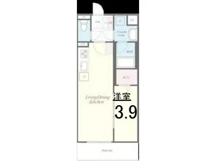 アイナ ルアナ ウル(1LDK/1階)の間取り写真