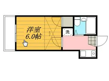 APA花の木(1K/2階)の間取り写真