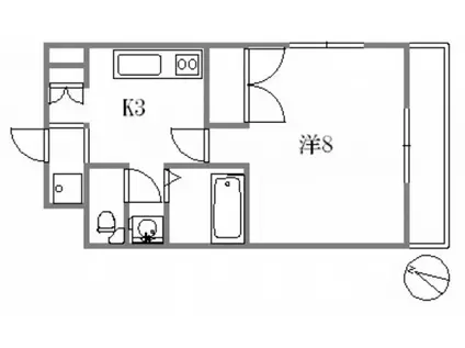 光町大丈ビル(1K/3階)の間取り写真