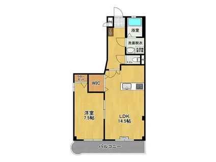 ファーストパレス伊藤(1LDK/1階)の間取り写真