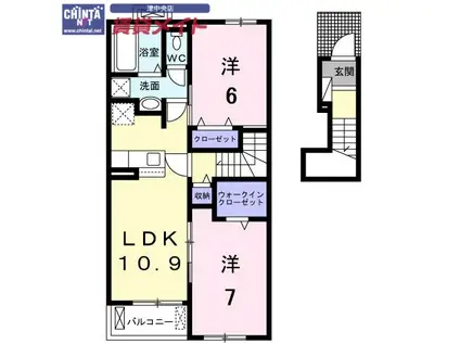 アリビオ(2LDK/2階)の間取り写真