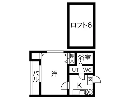 カーサ ドマーニ(1K/2階)の間取り写真
