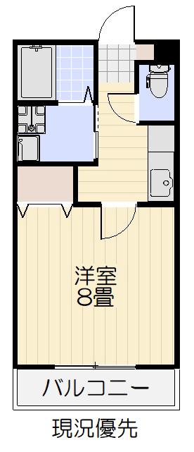 サンオール桜ヶ丘(1K/2階)の間取り写真