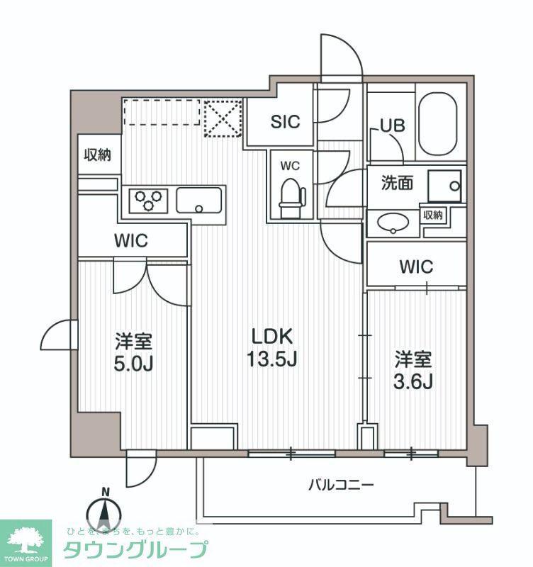 シーズンフラッツ両国サウス(2LDK/3階)の間取り写真