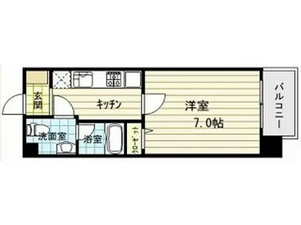 REI難波西(1K/3階)の間取り写真