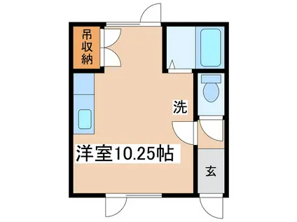 ハイツTOMATO(ワンルーム/2階)の間取り写真