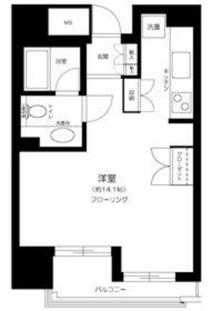 フリーディオ神楽坂(ワンルーム/7階)の間取り写真
