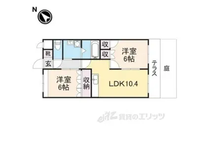 T・Mコート(2LDK/1階)の間取り写真