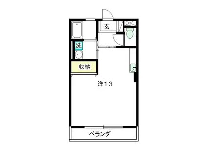 ブランカ(ワンルーム/1階)の間取り写真